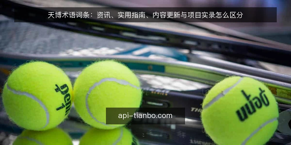 天博术语词条:资讯、实用指南、内容更新与项目实录怎么区分 — 现场要盯的信号 配图