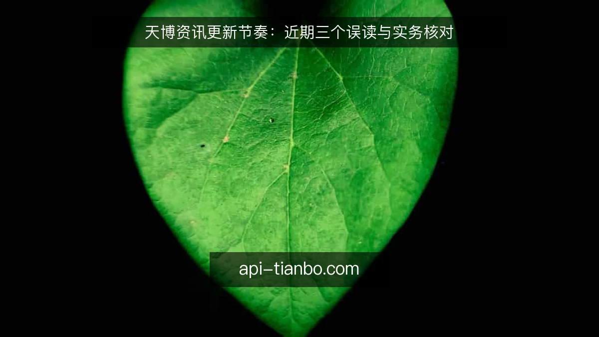 天博资讯更新节奏：近期三个误读与实务核对